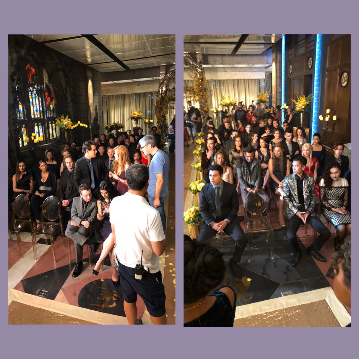 BriBriGuy23's tweet photo. Hey Shadowfam, it’s Malec’s anniversary! Here’s a BTS of the ceremony! Keep safe everyone! ❤️ #Shadowhunters https://t.co/LrVBGNoLjD