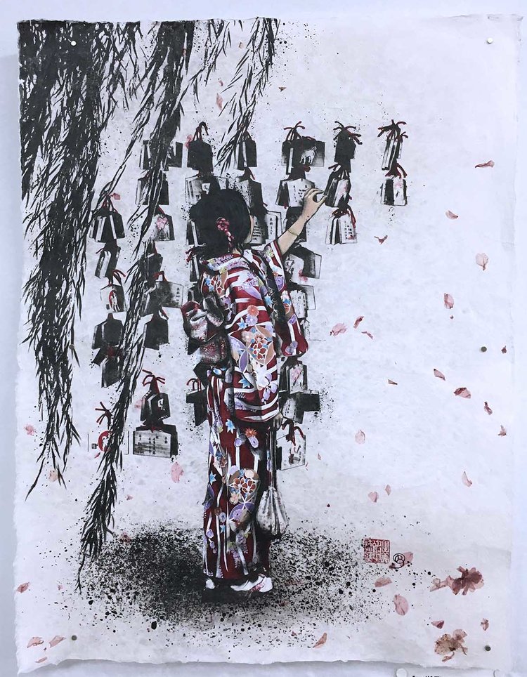 latitude44art's tweet photo. The cherry blossoms are. Enjoy works by Denise Buisman-Pilger. https://t.co/YXWxnaxm2D