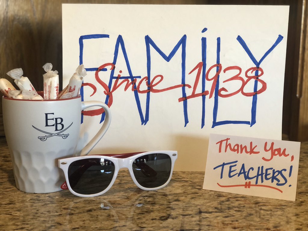 The EBHS Administration hopes all our teachers are able to enjoy a little coffee at a distance, use their shades while they get some fresh air, and snack on a sweet treat when the day is done! #WeLoveOurTeachers #LegaciesMadeHere <a href="/KHSD_Official/">KHSD</a> <a href="/KCSOS/">KCSOS</a> @KHSDAthletics