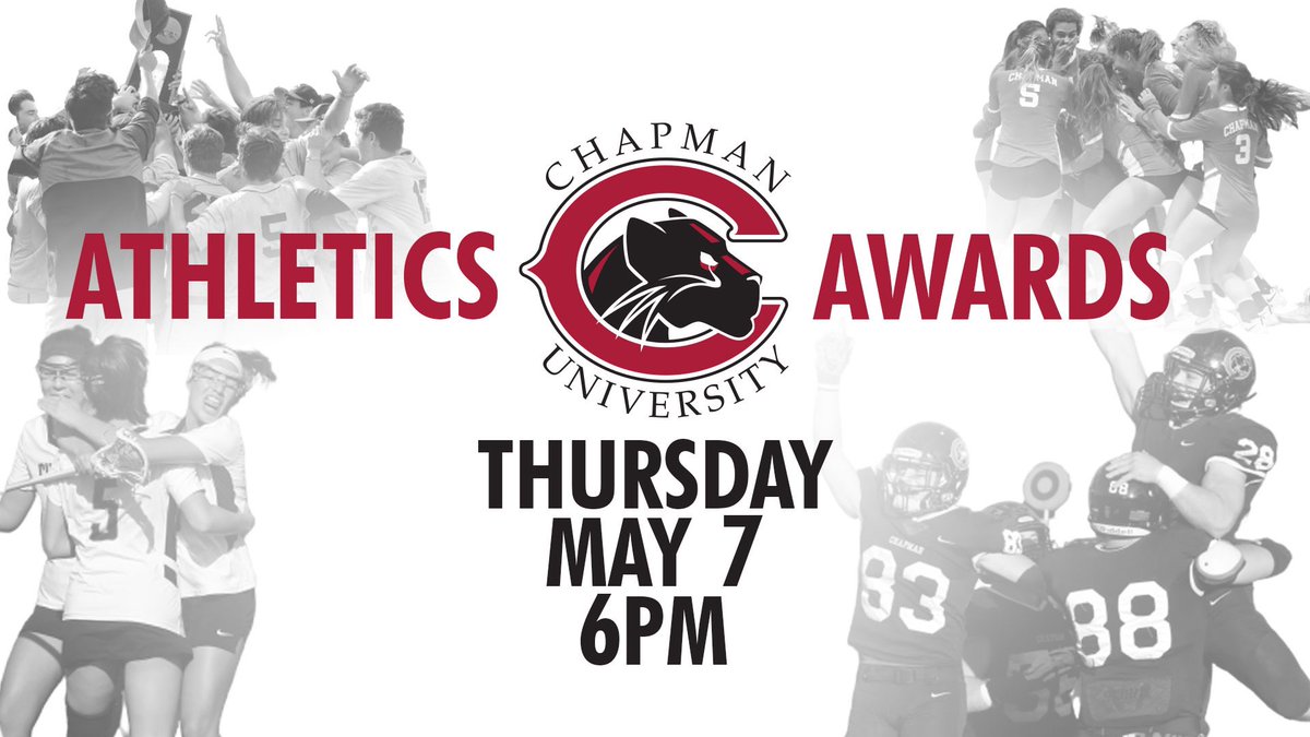 ChapmanSports's tweet photo. 🚨24 hours away from our virtual Awards Night! Tune in tomorrow on Facebook and take a peek at our senior Scholar Athlete of the Year nominees! #ChapmanU #CUthere👀 https://t.co/NFqwVn4FSA