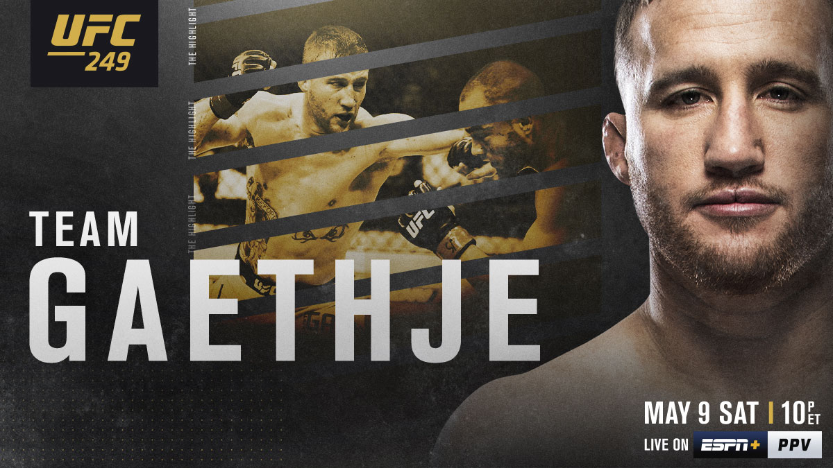 ufc's tweet image. RT if you're with @Justin_Gaethje! 🎥 

#UFC249 - LIVE on ESPN+ PPV - bit.ly/2zgI13v