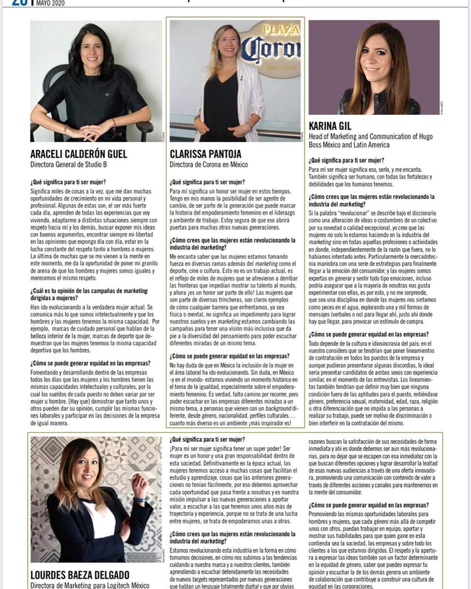 StudioB_MX's tweet photo. La revista @informabtl en su edición de mayo habla sobre las 26 mujeres líderes en la industria del marketing y es un orgullo para todo el equipo de StudioB que aparezca nuestra Directora General Araceli Calderón Guel. 
#happynews #teamwork #studiob #siempreunplanb https://t.co/Evn4IBpzcx