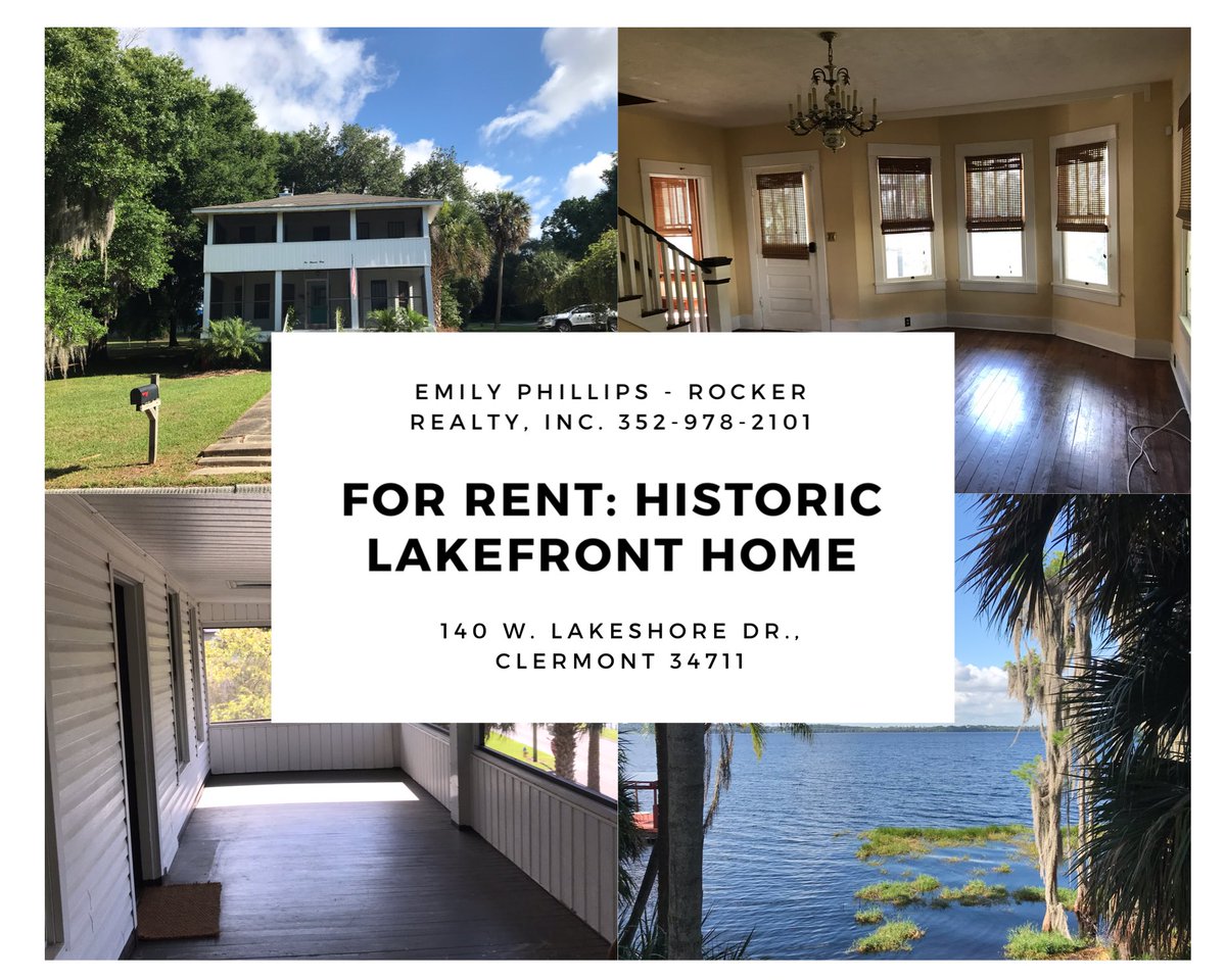 EmPhillipsSells's tweet image. #Lakefront home #forrent in #Clermont on #LakeMinnehaha #emilyphillipssells #rockerrealtyinc #propertymanagement #clermontchainoflakes #historicalhome #3rdgenerationbroker #floridanative #realtor #realestate #clermontfl #lakecountyfl