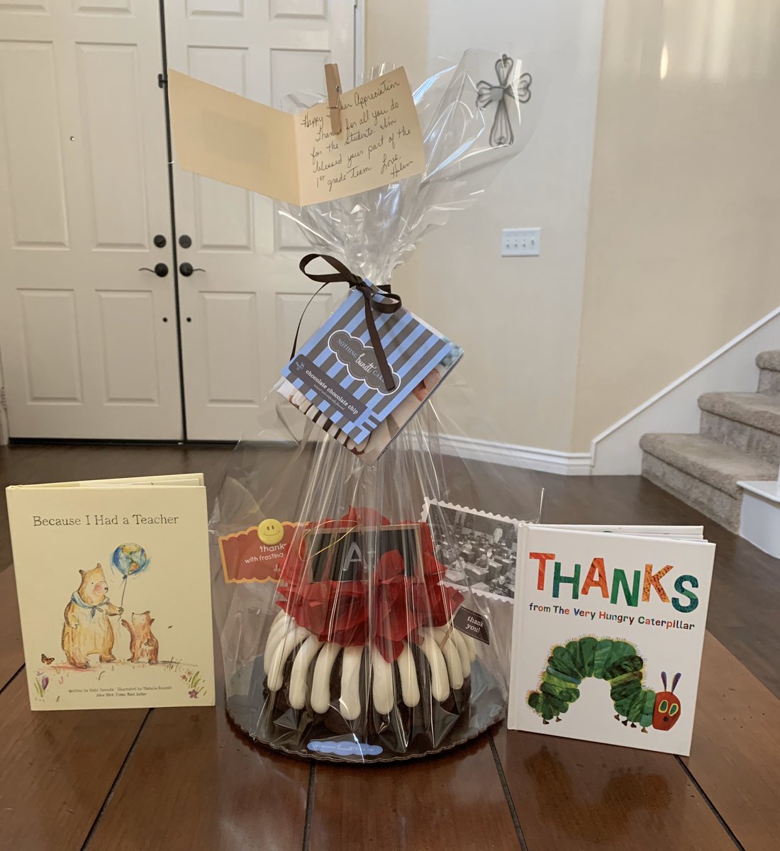 Opened my door to a wonderful teacher 👩🏻‍🏫 appreciation surprise from my bestie/grade team leader 🚀<a href="/holiva123/">Helen Oliva</a> You put a big smile on my face 😊.Thank you for being a great friend. 💕<a href="/Columbia_VVUSD/">Columbia Elementary</a>
