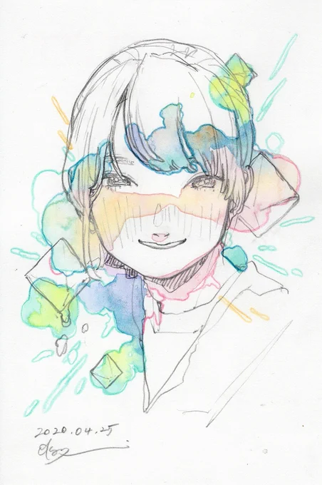 似顔絵第2送、青の部。
ドローイングの青はとてもきれい?

ありがとうございました!
https://t.co/J5LyiliGI5
#似顔絵 #portrait #透明水彩 