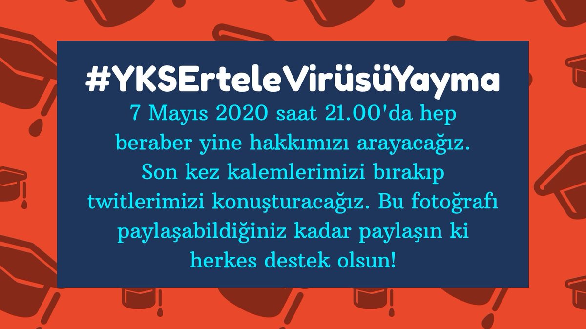 Şuan belli bir kitleye ulaştık arkadaşlar. Saat 21.00a kadar eş dost akraba herkese yayalım. Gelecek bizim geleceğimiz geleceğimize sahip çıkalım #yks2020 #ykstarihinideğiştirme