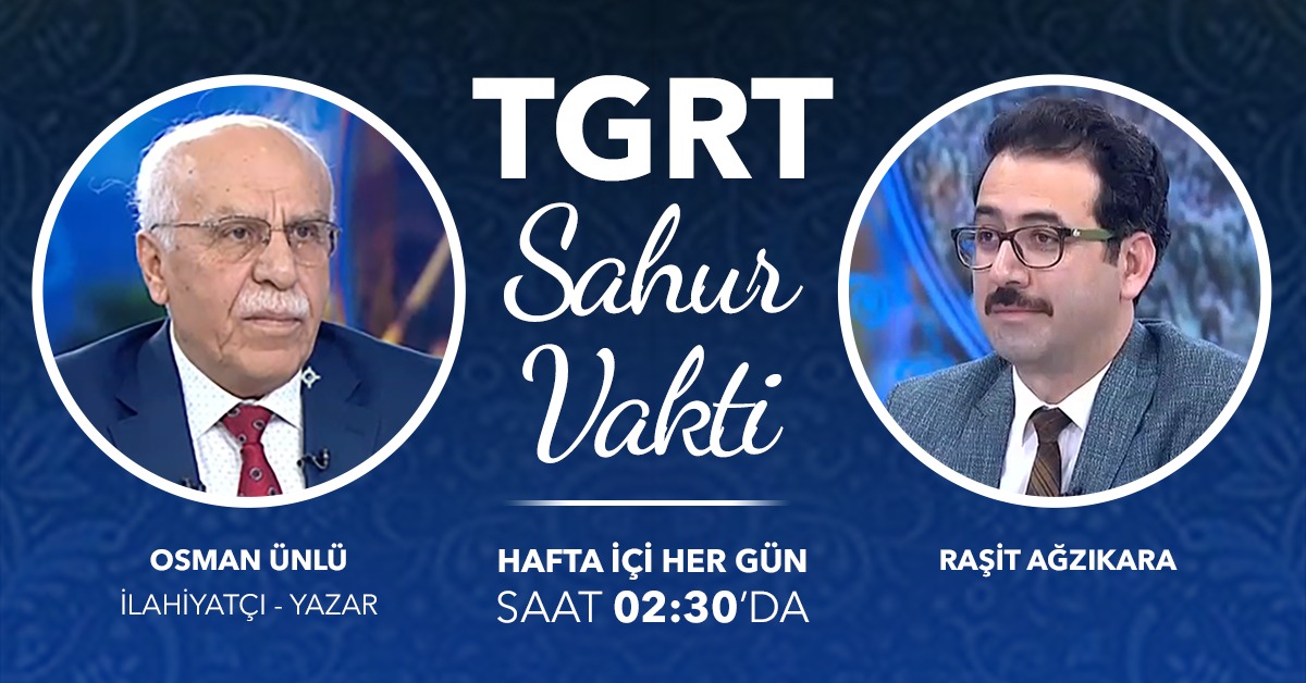 Yine TT olduk. Hepinize sevgiler dualar. İnşallah Ramazan-ı Şerif boyunca devam edeceğiz. Bizi yalnız bırakmayın 🤗 #tgrtsahurvakti <a href="/TGRTSahurVakti/">TGRT Sahur Vakti</a> Yarın gece 02.30'da <a href="/tgrthabertv/">TGRT HABER</a> 'de buluşalım...