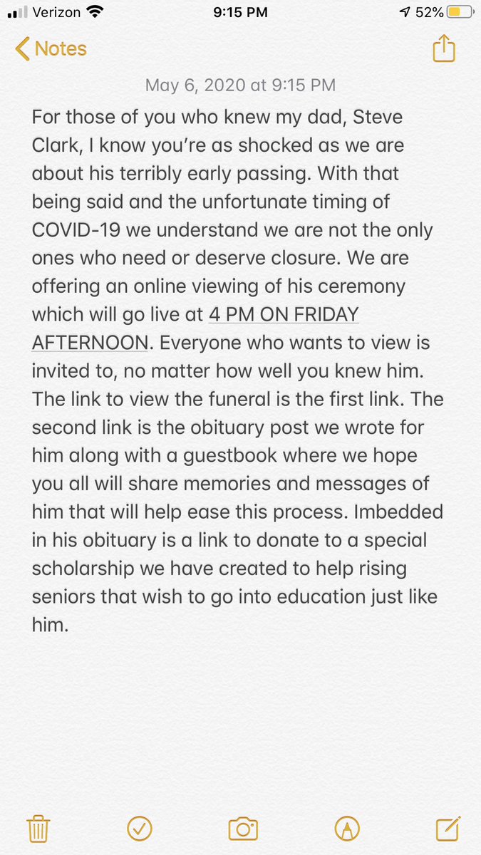maddiclark_'s tweet photo. Link to online funeral viewing- https://t.co/NjTGVwdVyy link to obituary/ guestbook/ scholarship donations-https://t.co/UPl2hjfFPy @HilliardSchools https://t.co/lJl8o2XthW