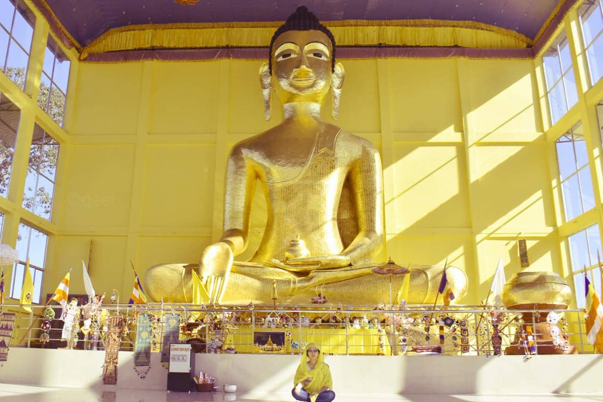 geet_freebird's tweet photo. Standing at 180ft,this Buddha statue is the world's largest bamboo statue. It is installed at The Golden Pagoda which is a wonder in itself. 
Guess name of the location,the golden pagoda n the Buddha.
(Hint: Somewhere in NE)
#EverydayNEIndia #BuddhaJayanti2020 
#Buddhapurnima2020 https://t.co/9pGSEzT9sg