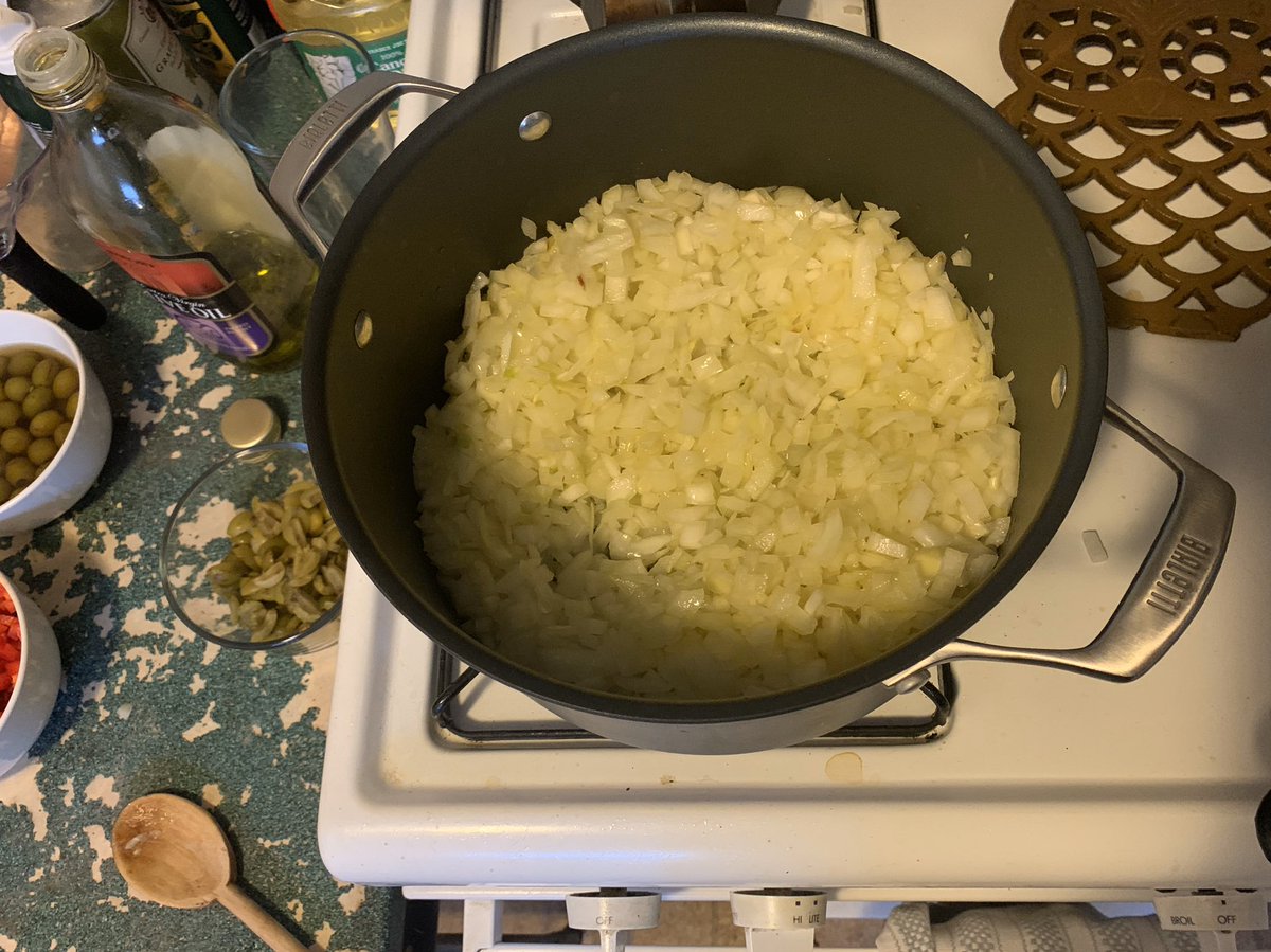 Gonna cook the onions in the pan till they are nice and clear