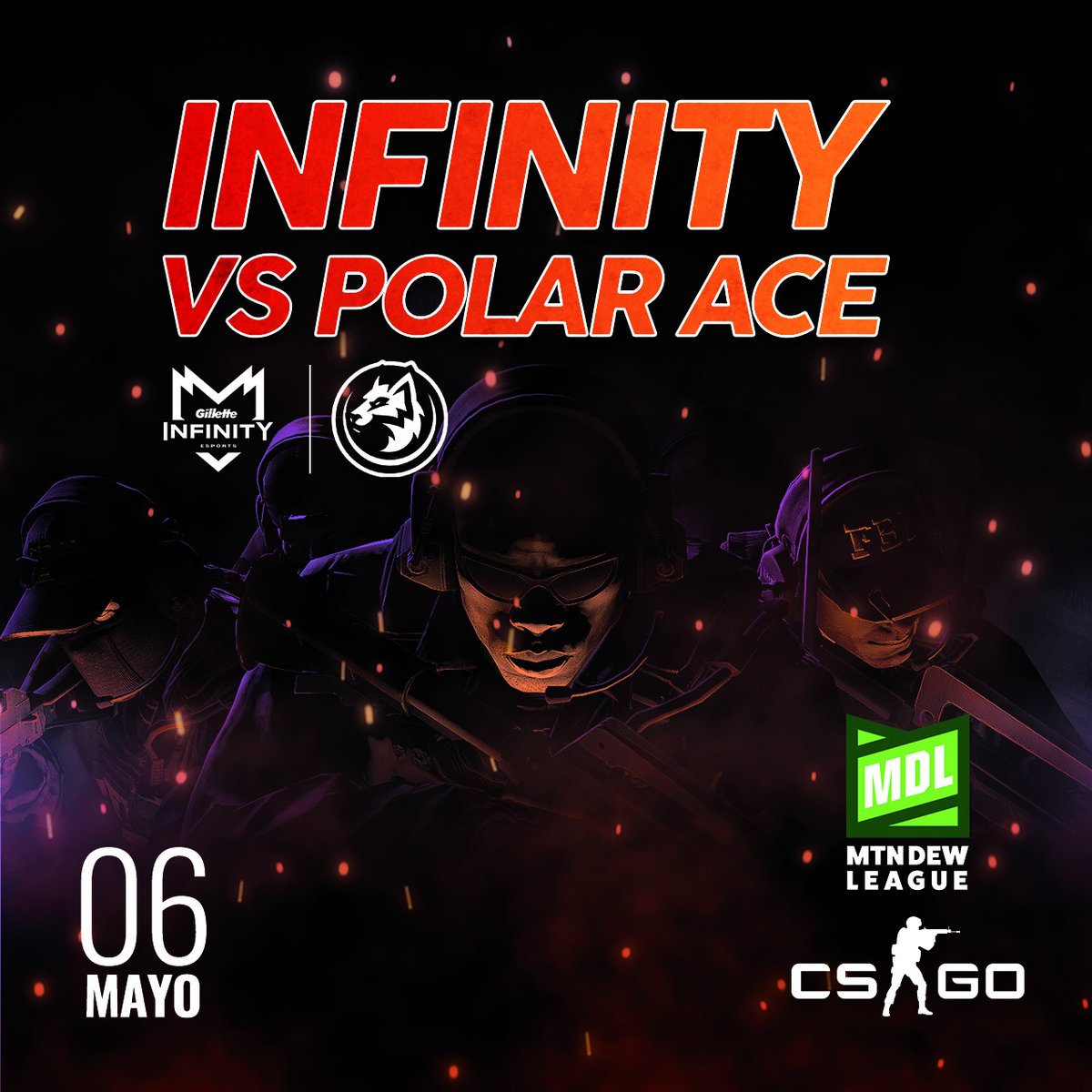 InFinitye_sport's tweet photo. #CSGOINF
Noche de #MDL @ESEA Norteamérica.
¡Te esperamos en el chat!

Nuestro rival ▶️ @PolarAceEsports 
¡Los esperamos!
🇵🇪 🇨🇴 21hrs
🇨🇷 🇲🇽 20hrs

📺 https://t.co/e4OZW36K6F

#goINF
#GilletteInfinity
#LogitechG https://t.co/leJOX0MdP2