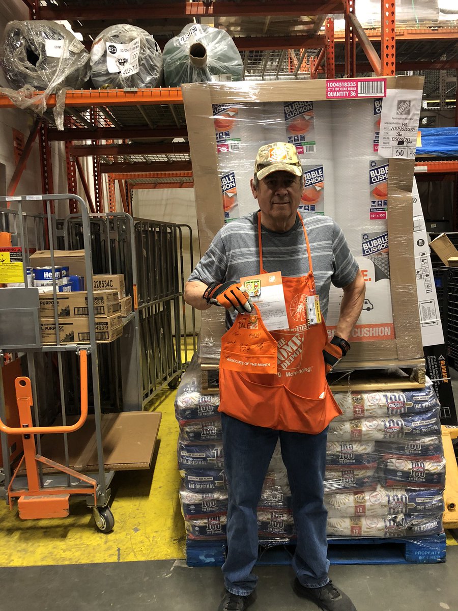 Congrats to our Receiving/Freight Associate of the Month for April, Dale Bennett!!!! Awesome work ethic and such an asset to our team!!! Thanks for your consistent hard work!!! <a href="/jwaynehollis/">Wayne</a> <a href="/BirchfieldDrew/">Drew Birchfield</a> <a href="/TravisBurgeeTHD/">Travis Burgee</a> @Tyler_PeekTHD <a href="/Brad_Peebles/">BP</a>