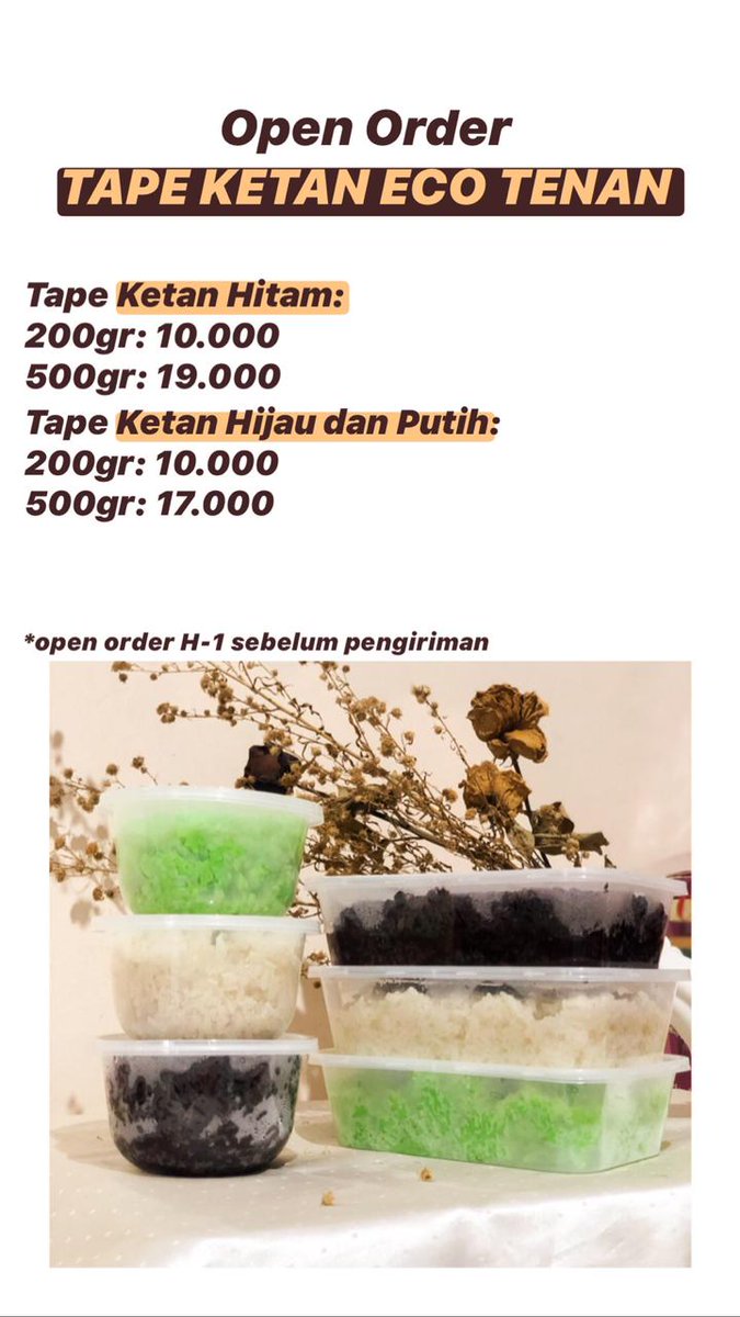 lintanglinting's tweet photo. Tape ketan buatan ibu aku
Cocok buat bikin es, puding atau dimakan gitu aja 😄

Free ongkir untuk wilayah dalem ring road

WA : 081231162719

Untuk jumlah banyak min order H-1 cz enggak nyetok banyak https://t.co/LEOvQHjnf9