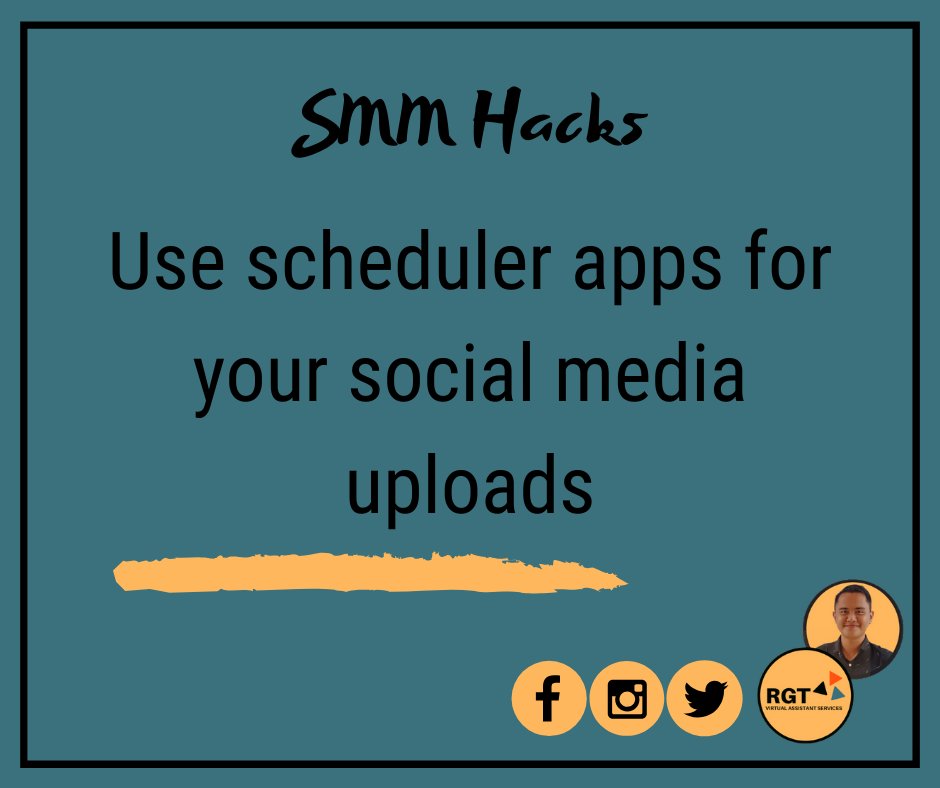 Creating content optimized for each social media platform is already hard enough, uploading them is another task! Luckily we have scheduler apps and software that makes social  media posting a teeny bit easier.

#virtualassistant #virtualassistantforhire #business