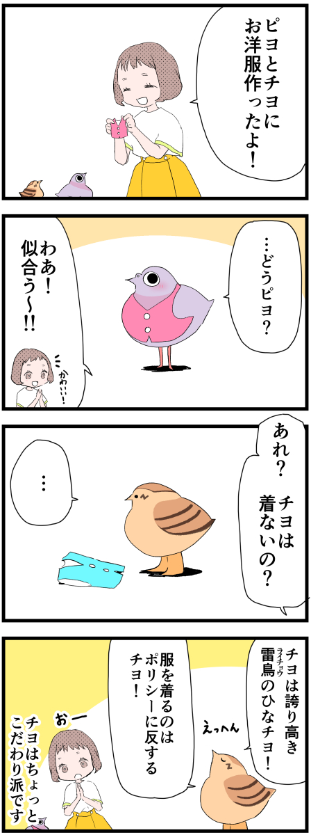 今日のピヨとチヨ