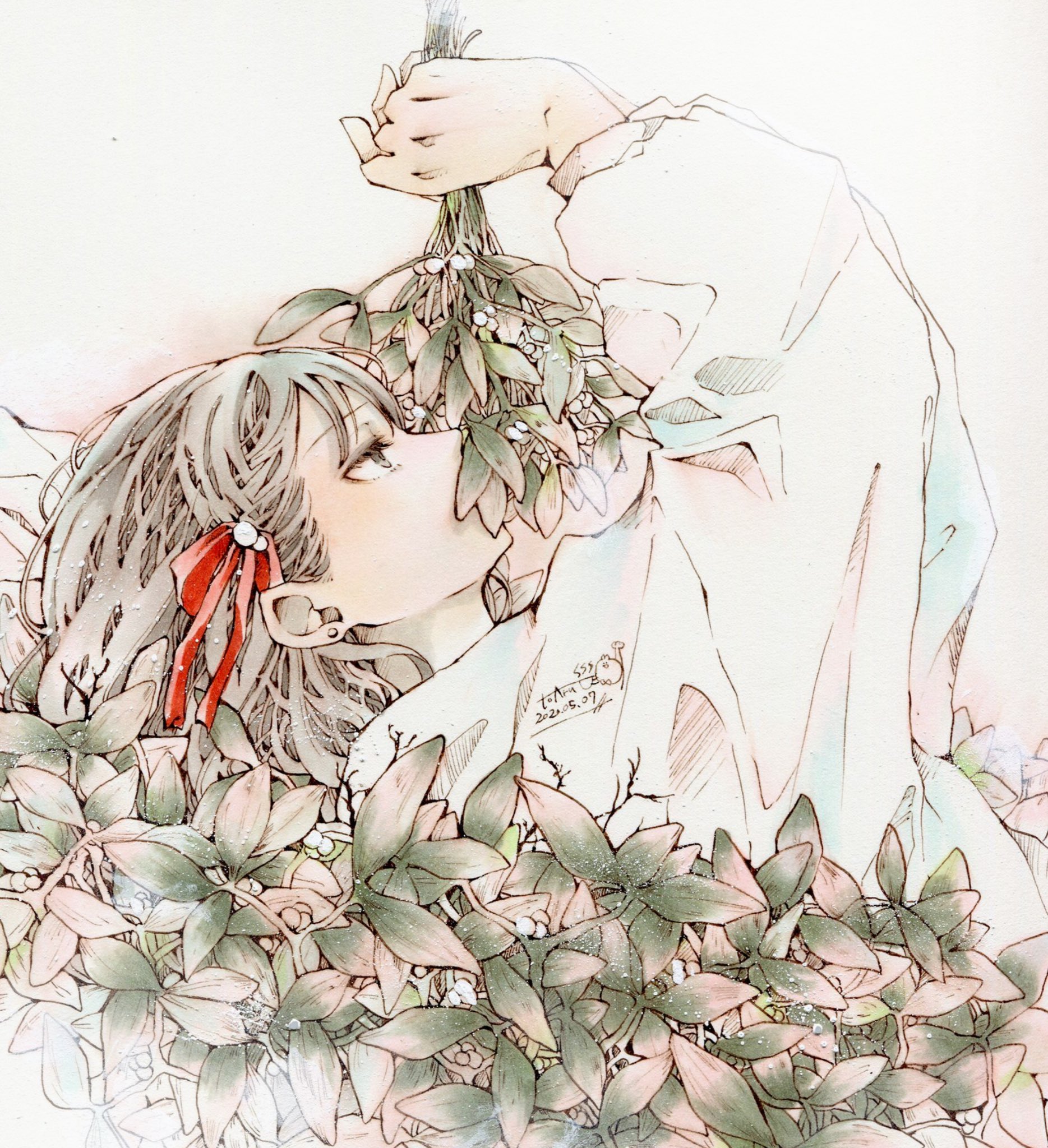 Twitter 上的 とあるお茶 Comitia さ05b 11月5日 大阪個展 ヤドリギ 私にキスして T Co Ibusxodbsx Twitter