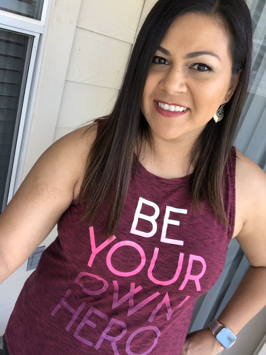 RSGuajardo's tweet photo. #WellnessWednesday I took my time putting on my makeup just for me today. I didn’t have any Zoom meetings to attend. Today I received a chair mat, I bought, to help me position my chair just right. #MeTime #JustForMe #HowsmanSpiritWeek #HowsmanLegends #FavoriteWorkoutShirt https://t.co/czsNaFINuC