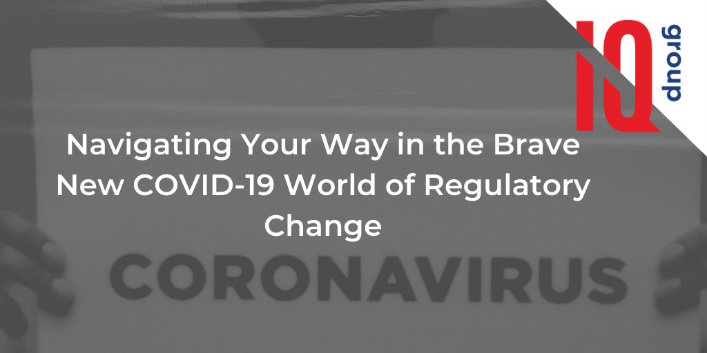 IQGroup_AUS's tweet photo. Managing Principal, Matt Giuliano, has written a #blogpost about IQ Group's recent #virtualsession called Navigating Your Way in the Brave New COVID-19 World of Regulatory Change. Link below! 

https://t.co/Joz7IEH61D

#iqgroup #covid19 #regulatorychange #onlinesessions https://t.co/NRyY3tftv1