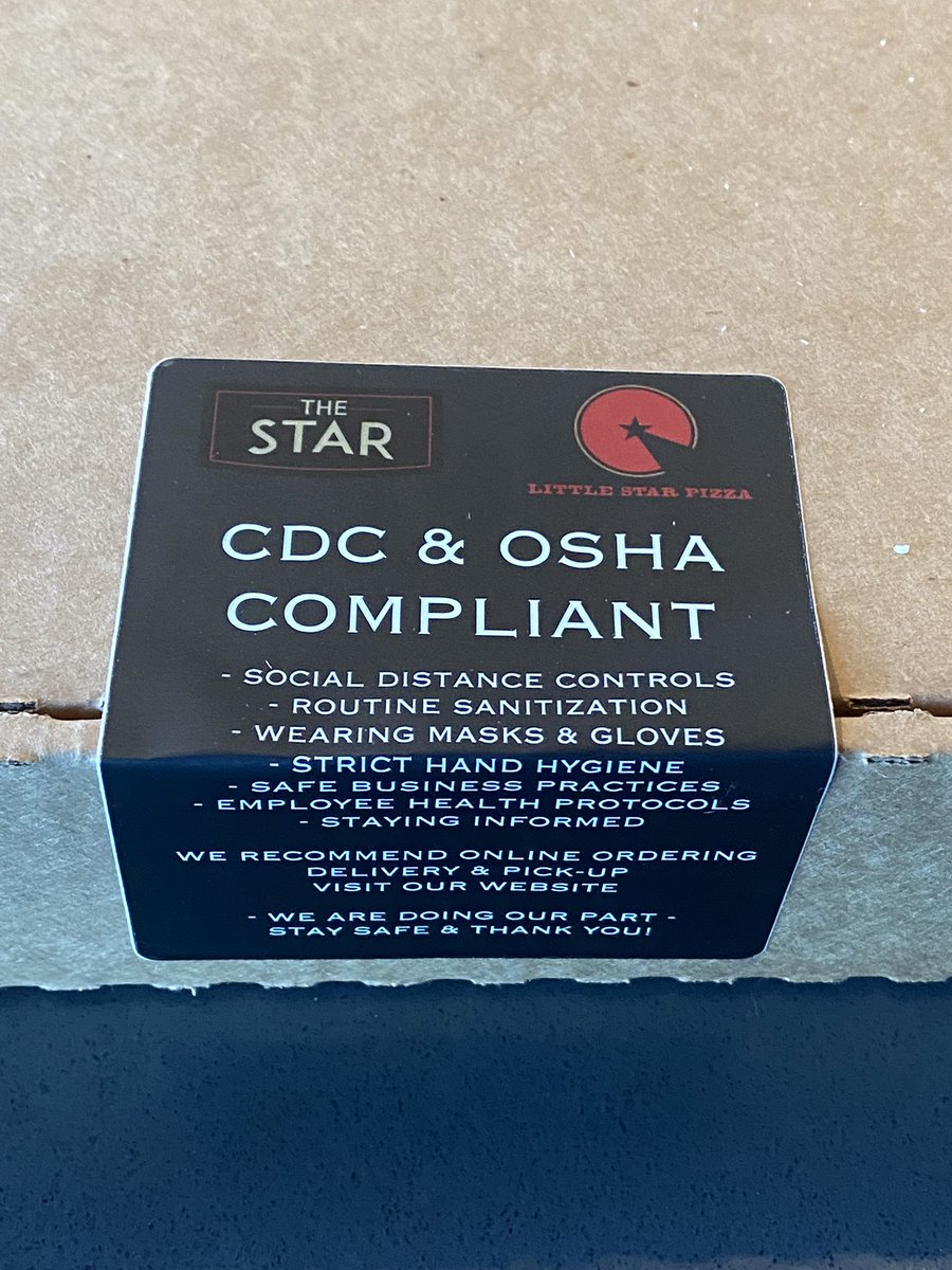 Public service announcement with pizza delivery. New value propositions for brands to consider #cdccompliant <a href="/TheStarPizza/">The Star by Little Star Pizza</a>