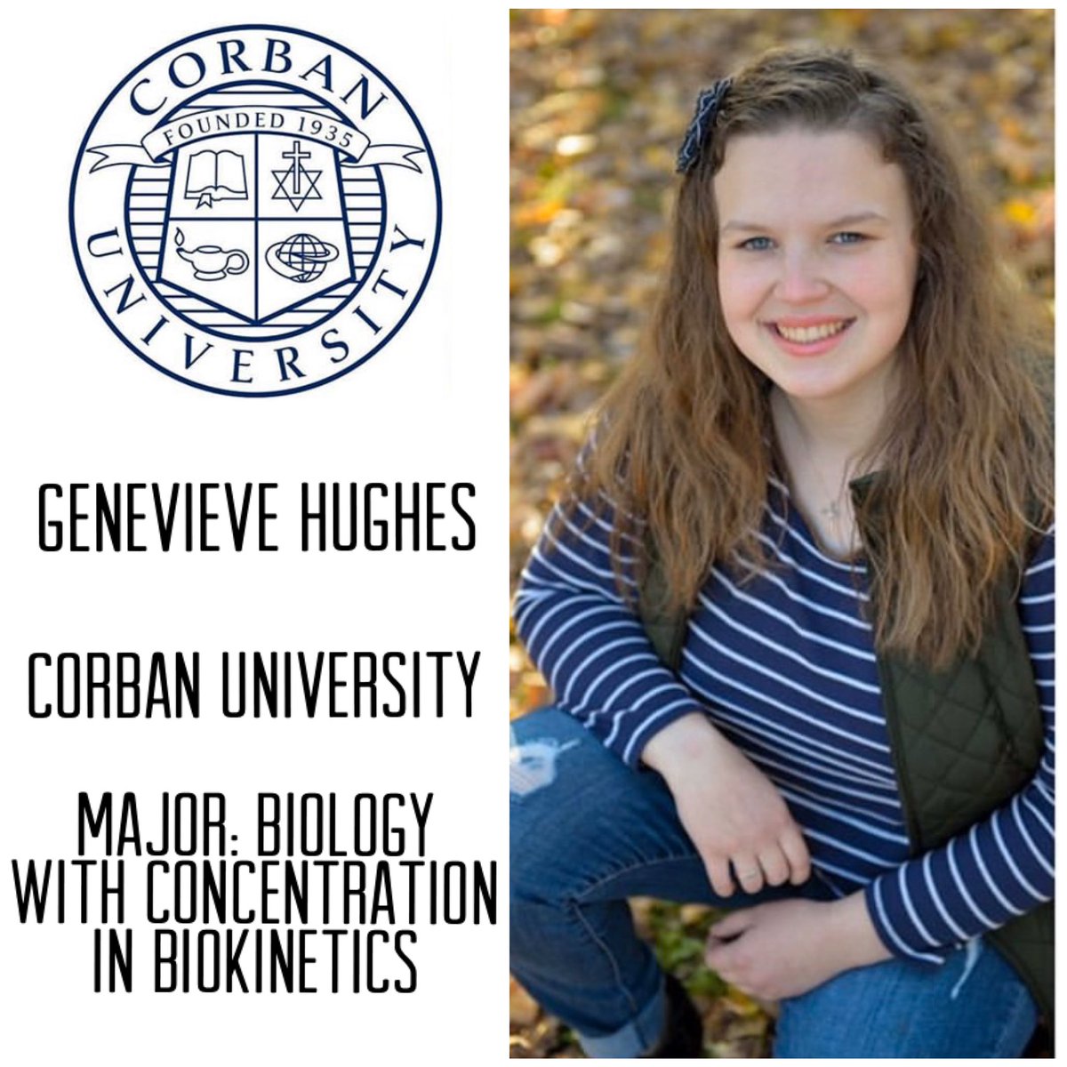 spraguehs2020's tweet photo. Genevieve Hughes: Corban University. https://t.co/BFmZbJG2XE