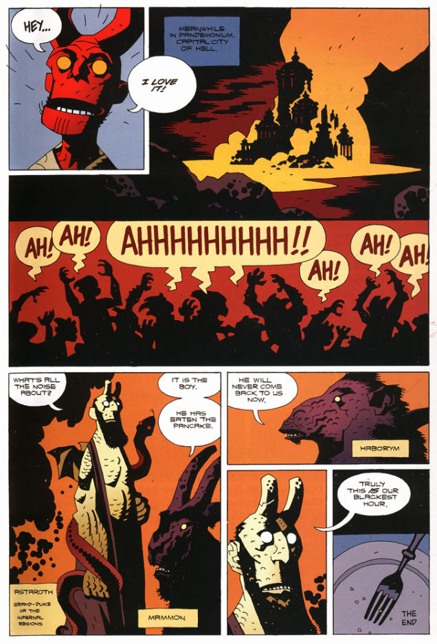 Mike Mignola comics, Amazing Screw-on Head, Baltimore, B.P.R.D., Hellboy, Sledgehammer 44, and Witchfinder, with their multitudinous artists.