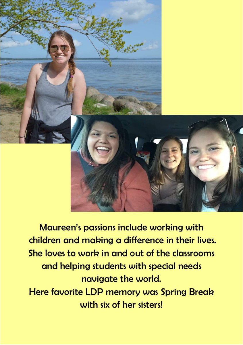 Time to celebrate another senior! Maureen's willingness to teach others has been an inspiration to many of her sisters. We are excited to see where her teaching career will take her!