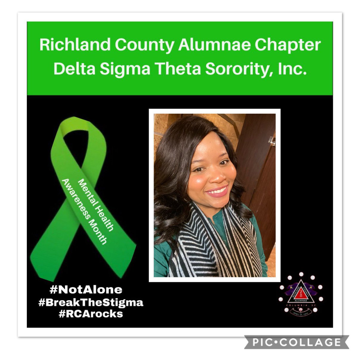 MrsTNicholson's tweet photo. May is Mental Health Awareness Month. Today, my RCA sorors & I join the national movement to raise awareness about mental health.
Visit https://t.co/MKlVuvoBK9 for more info on breaking the stigma associated w/ mental health conditions.
#NotAlone #BreaktheStigma #RCArocks https://t.co/re4KOLDCbA