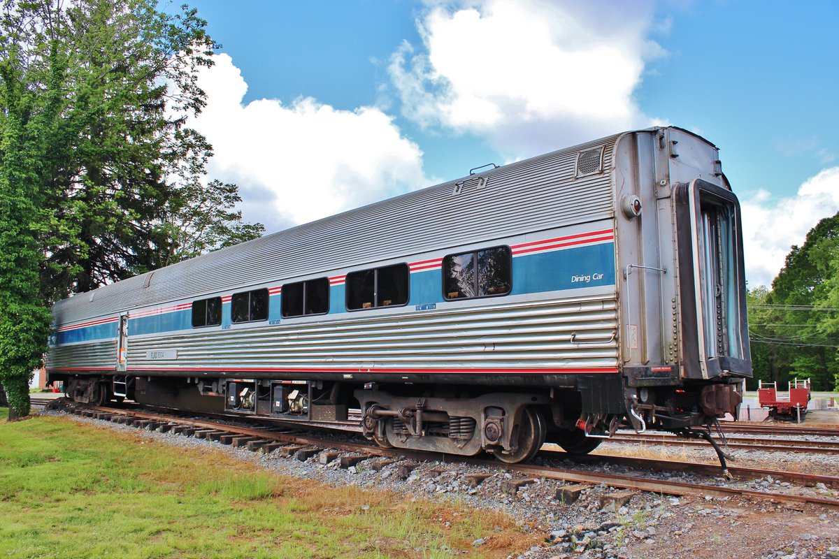 AlexanderNRHS's tweet photo. Our Museum's latest acquisition-the #SilverRestaurant has arrived! Join the cause and help our restoration efforts with this 1948 dining car and many other historic projects-https://t.co/5KzEHJsaqG #SENGSM #CatCoNC #MakingLivingBetter #My828 #Amtrak #GivingTuesdayNow https://t.co/P6TbtD1otk