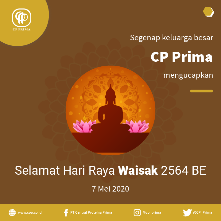 cpprima's tweet photo. CP Prima mengucapkan .
Selamat Hari Raya Waisak 2564 BE .
7 Mei 2020
Bagi seluruh masyarakat yang merayakan.
#waisak #selamathariwaisak #cpprima #www.cpp.co.id https://t.co/wjKYFOCdhT