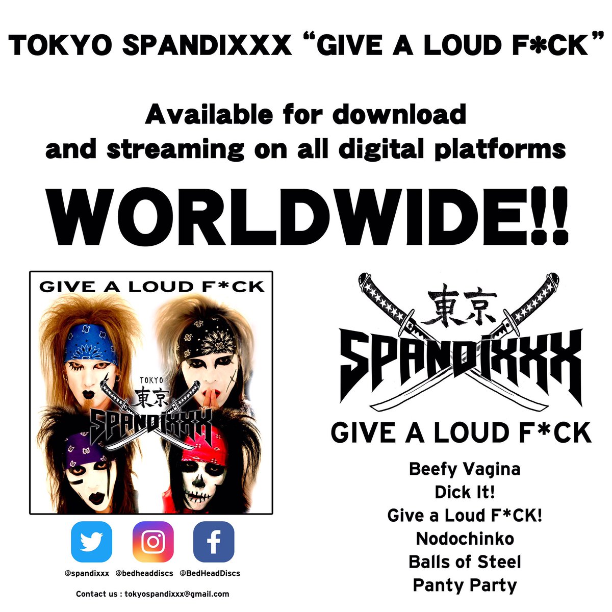 TOKYO SPANDIXXX 2nd Mini Album “GIVE A LOUD F*CK” is available for