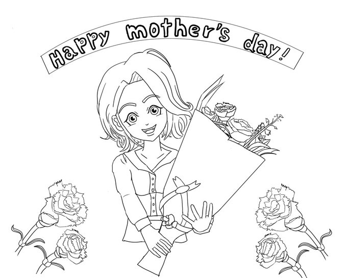 「母の日」をテーマに落書き。
下書き完成。あとは色塗り。

#イラスト #母の日 