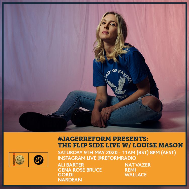 Chatting to @louisermason and playing a song live on Instagram for The Flip Side Live on @ReformRadioMCR as part of #JagerReform <a href="/JagerUK/">Jägermeister UK</a>. Tune in Saturday 9th May 8pm AEST <3