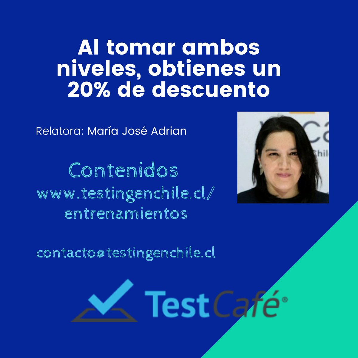TestingenChile's tweet photo. Cursos para todos los niveles disponibles en #testingenChile https://t.co/MTSOgiVbhy