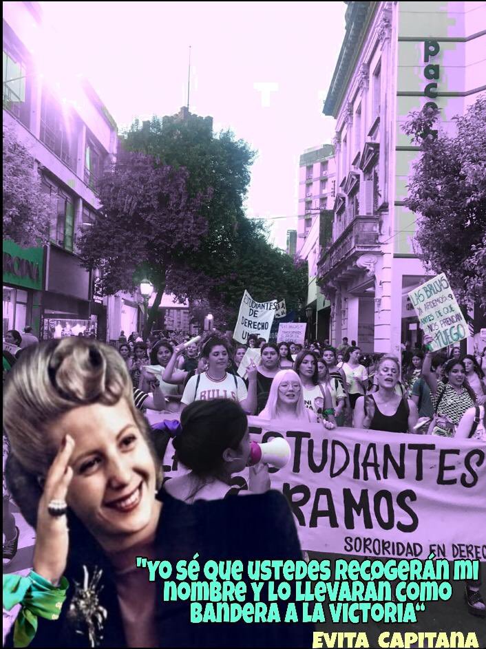 SEnDerecho's tweet photo. Hoy es el natalicio número 101 de la comandante del feminismo popular! 
Seguimos luchando y llevando el legado de Evita por una sociedad más justa, más soberana e igualitaria. 
Y por un feminismo que no sea sectario. Siempre su nombre como bandera de la victoria.! https://t.co/PjVfpBpu5o