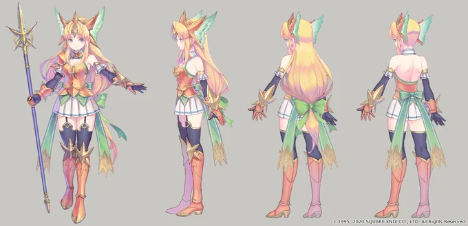 『聖剣伝説3 Trials of Mana』(聖剣3リメイク)
衣装デザインを担当したリースのクラス4
ミーティア/フレースヴェルグの設定画です。
#聖剣3ToM #TrialsofMana 
