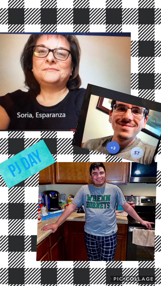 swcantu's tweet photo. @ETWrennMS Virtual Team Meeting in pajamas! #VirtualSpirit https://t.co/pJvHEjlpUv