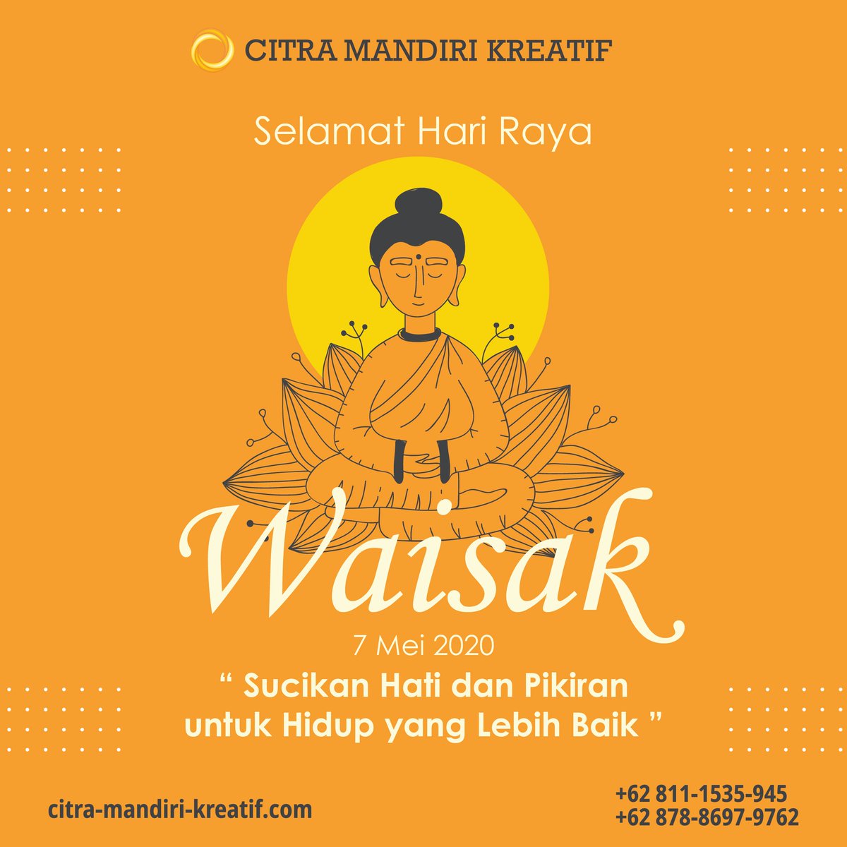 Citramandiri_eo's tweet photo. Selamat Hari Waisak 7 Mei 2020 Bagi yang merayakan.
ππ’ππ«π πππ§ππ’π«π’ ππ«ππππ’πβ£β£β£
More info : https://t.co/NxTxTECCKBβ£β£β£
Email : admin@mandiricitra.comβ£β£β£
WA : 08111535945 / 087886979762
#CitraMandirikreatif
#Eventorganizer
#EO
#EOprofesional
#waisak https://t.co/g0Xvonuki1