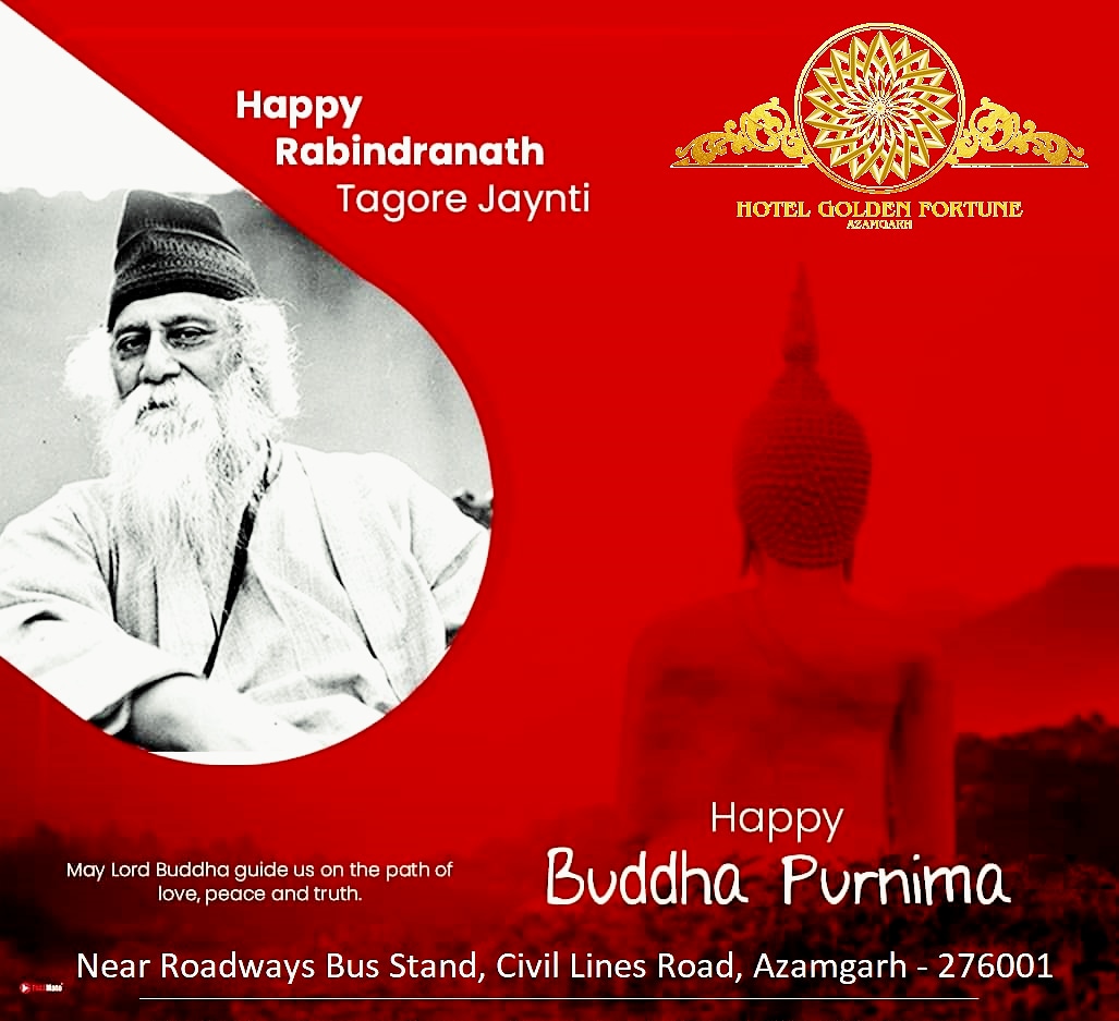 HotelGoldenFor1's tweet photo. So pure and divine souls Happy Rabindranath Tagore Jayanti &amp; Buddha Purnima #StayHome #StaySafe #HotelGoldenFortune #Azamgarh https://t.co/wxlvkHTHBS