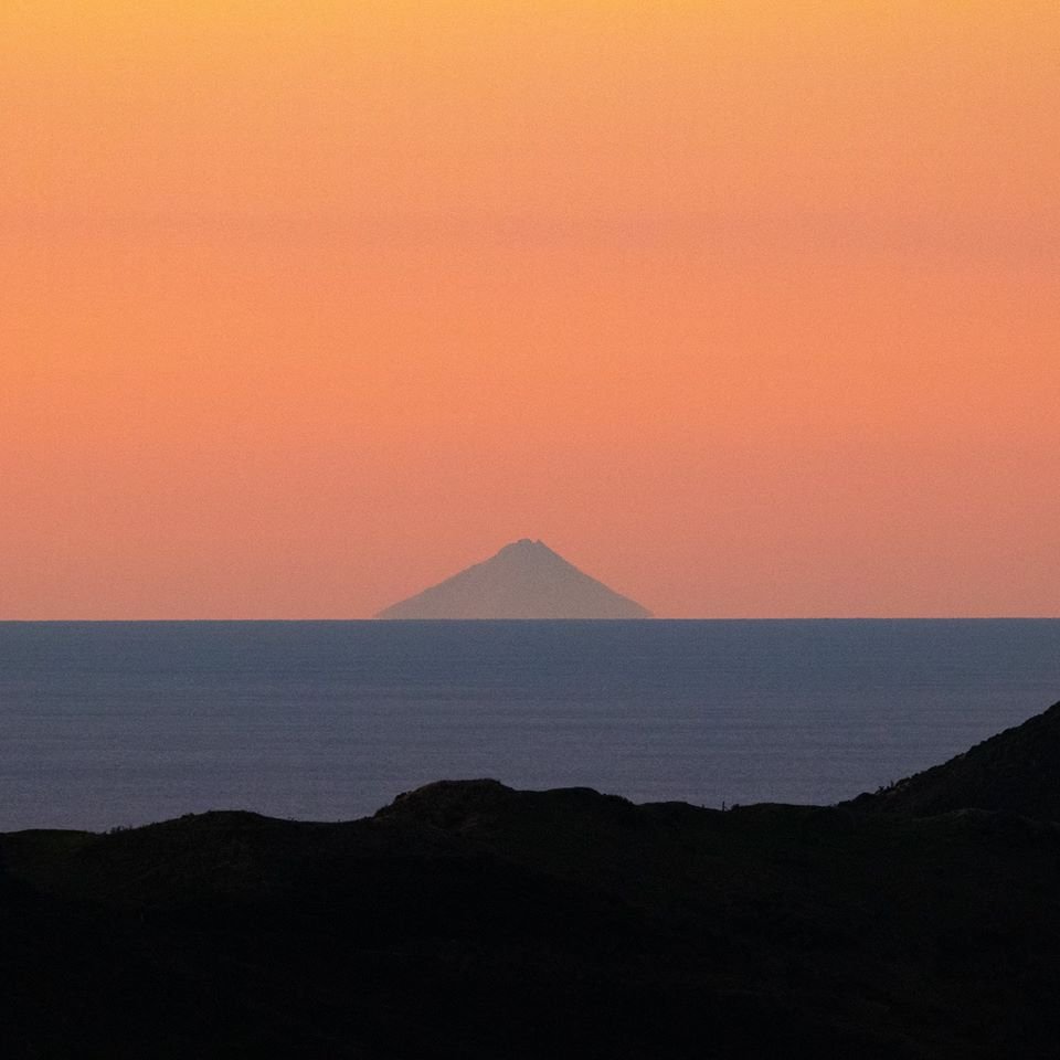 Wow - Mt Taranaki visible from Wellington this evening