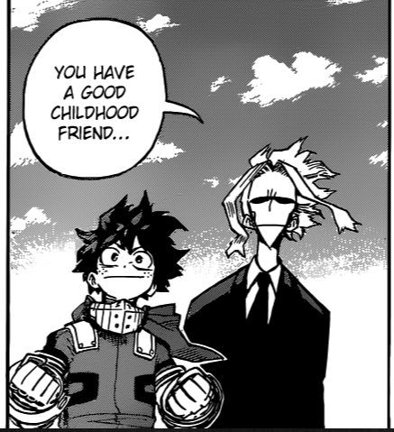 " you have a good childhood friend"Look at Deku's smile 