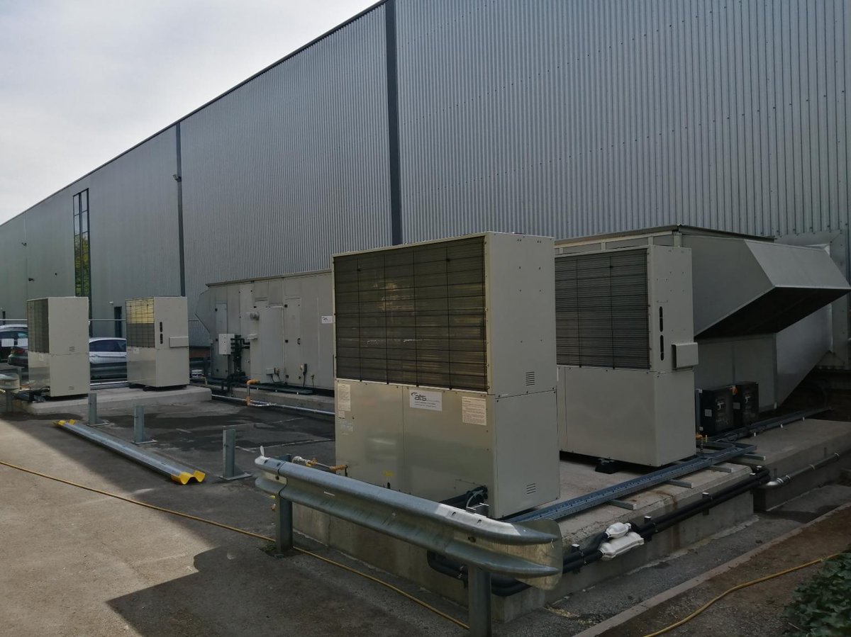 ATSClimate's tweet photo. Our ATS service team has completed the commissioning of 4no new 72kw Yanmar GHP's as part of a replacement program to a temperature controlled warehouse in the North West #maintenance #yanmar #GHP #hvacsystem https://t.co/LGMEwJbFHI