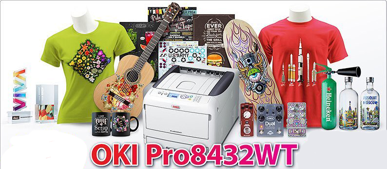 themagictouch's tweet photo. Print all this &amp; so much more with the Oki Pro 8432WT.... Combined with TheMagicTouch range of transfer papers &amp; our SpaceControl software....#TheMagicTouch #OKI #SpaceControl #transferpapers https://t.co/OLfX5ieWYr