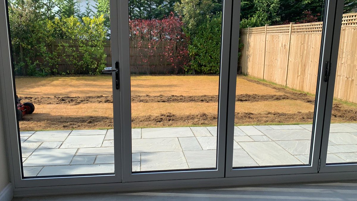 Getting a lawn makeover today. Very exciting. Only a couple of months until we have grass again, rather than mud.