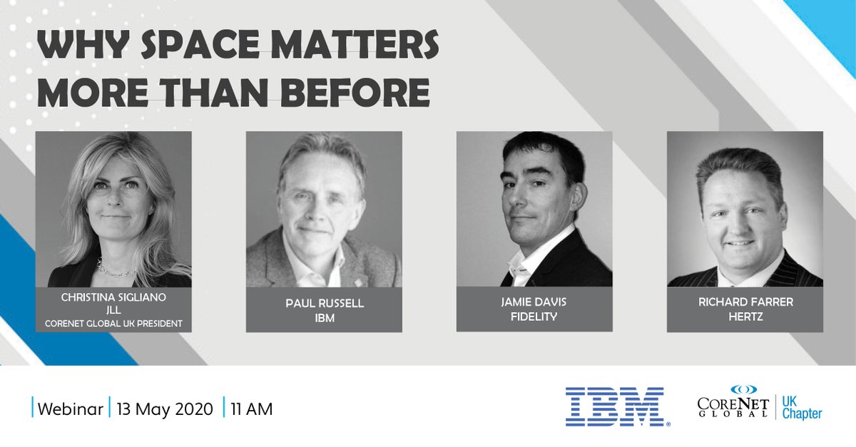 CoreNetUKYL's tweet photo. Join a relaxed Q&amp;A between our sponsor, IBM and their customers on the way the workplace is being reimagined during the VUCA world we are in. 

For more information and to book your place -  https://t.co/o9bT7KqC0I.

#IBMIoT #TRIRIGA #RealEstate #Workplace #Data #AI  #WorldFMDay https://t.co/EFUGbkrSV0