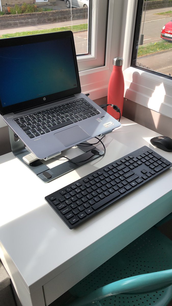 stacyaclements's tweet photo. Thank you to @PeriBaldwin for helping me, via Teams, make my tiny workspace much more usable and comfortable. Itโs amazing what a difference a bit of advice can make, esp when Iโd never heard of a laptop stand... ๐ #teamwork #techdinosaur https://t.co/jalIX2DPPd