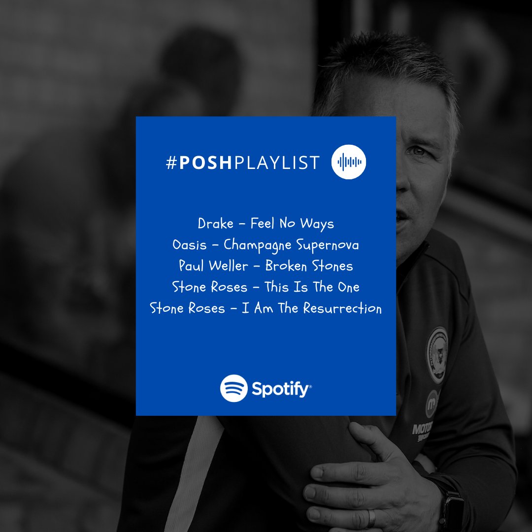 theposh's tweet photo. In the first of a new feature we find out what the squad &amp; management are listening to whilst in lockdown. 

First up - the gaffer.

Check out his selection of fifteen songs below and listen to the playlist on @Spotify here - https://t.co/fAMUwvvRPJ

#pufc https://t.co/PA9p6bRHKo