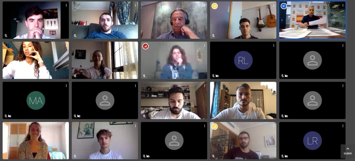 Varios de nuestros becados están teniendo una charla con Alejandro Blanco (<a href="/COE_es/">Comité Olímpico Español</a>) y Francisco de Bergia (<a href="/Telefonica/">Telefónica</a>) sobre el retraso de los Juegos Olímpicos y el futuro del deporte nacional.

¡Está siendo muy interesante! 💪🏼