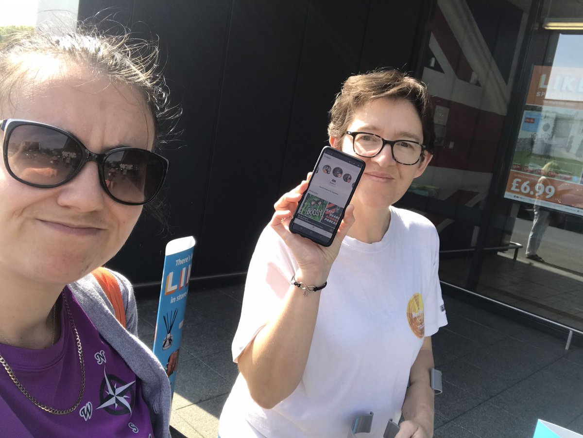 Soph2910's tweet photo. She is insisting on listening to pop master whilst we queue to get in Aldi. It was going well until she started dancing.... @sieveheads  @RealKenBruce https://t.co/fazkiQpc3P
