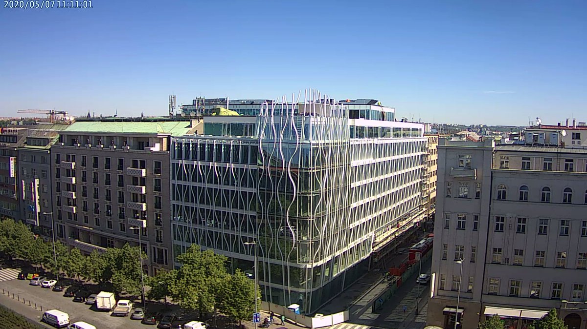 Sipral_as's tweet photo. Work on The Flow Building in #Prague is drawing to a close. You can see for yourself how the entire building looks in real time via the project’s webcam. Our installation team has only a few more tasks to complete.
https://t.co/gZL6sxZrVR
#FlowBuilding #architecture #Praha https://t.co/7ErCSk6C4l