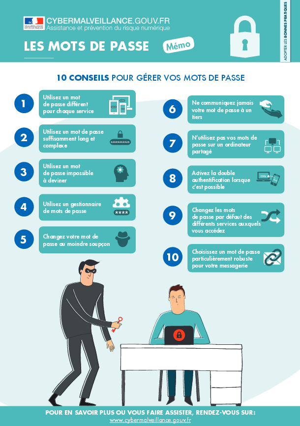 ANSSI (@anssi_fr) on Twitter photo #CyberChezMoi
La journée mondiale des #MotsdePasse, c'est l'occasion ou jamais d'adopter les bonnes pratiques de <a href="/cybervictimes/">Cybermalveillance.gouv.fr</a> !
cybermalveillance.gouv.fr/tous-nos-conte… #CyberChezMoi
La journée mondiale des #MotsdePasse, c'est l'occasion ou jamais d'adopter les bonnes pratiques de <a href="/cybervictimes/">Cybermalveillance.gouv.fr</a> !
cybermalveillance.gouv.fr/tous-nos-conte…